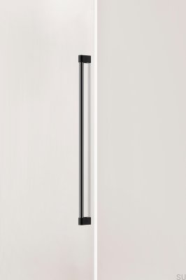 Casey Big 736 Elongated Furniture Handle Aluminum Black Titanium Polished