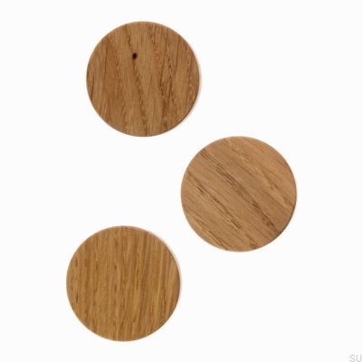 Furniture knob Basic 30 Wooden Oak Hard Oil Colorless Semi-matt (High)