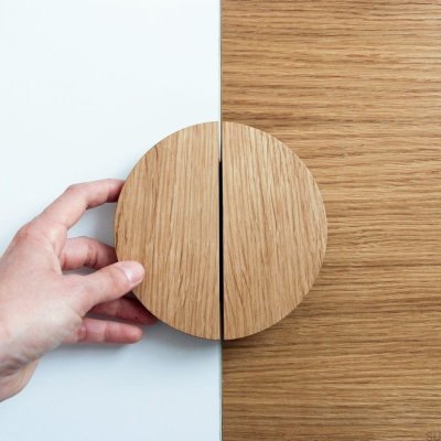 Furniture handle Basic 130 Wooden Oak Oil Soft Colorless Semi-matt