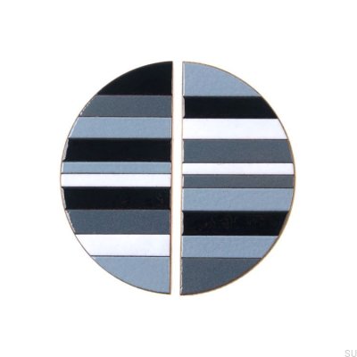 Tone Grey 100 Copper Enameled Furniture Handle with Oak Wood Hard Oil Clear Semi-matt (Right)