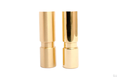 Cylinder 100 Furniture leg. Brass, Brushed, Unpainted