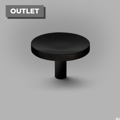 Cleo L furniture knob, aluminum, black