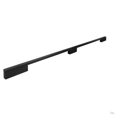 Elongated furniture handle 2110 368/416 Aluminum Black Matt