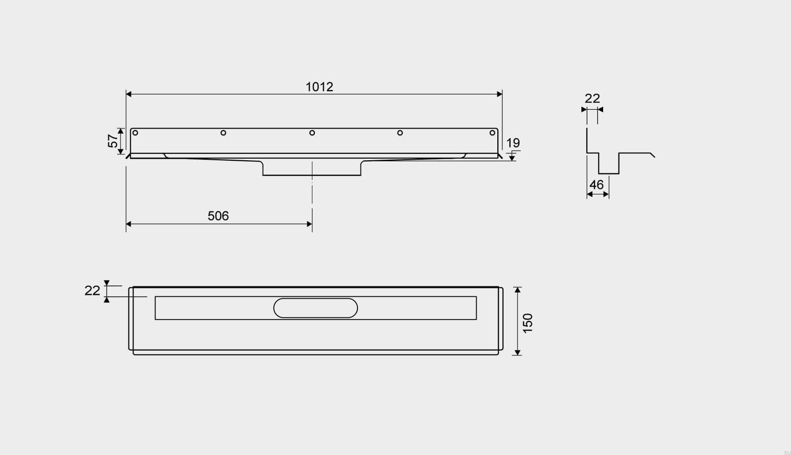 10040900--Odpływ-liniowy-1004-900-Kołnierz-tylny-Przyścienny-Stalowy-Unidrain-Skandynawskie-Uchwyty_2