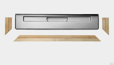 Installation kit for wall-mounted linear drain 22 mm in wooden floors (1200 mm)