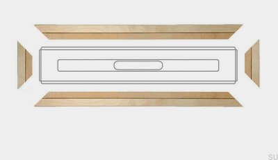 Installation kit for free-standing 22 mm linear drain in wooden floors (900 mm)