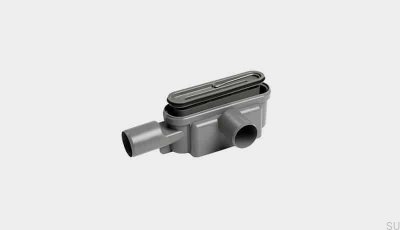 Drain module with two horizontal outlets 50 mm with removable siphon