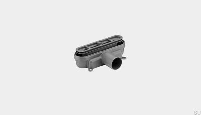 Drain module with horizontal outlet 50 mm with mechanical odour barrier