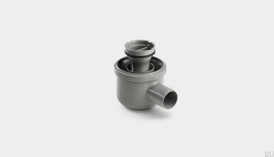 Corner drain module with horizontal outlet 50 mm with removable siphon