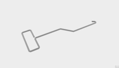 Hook for removing the siphon from the linear and corner drain