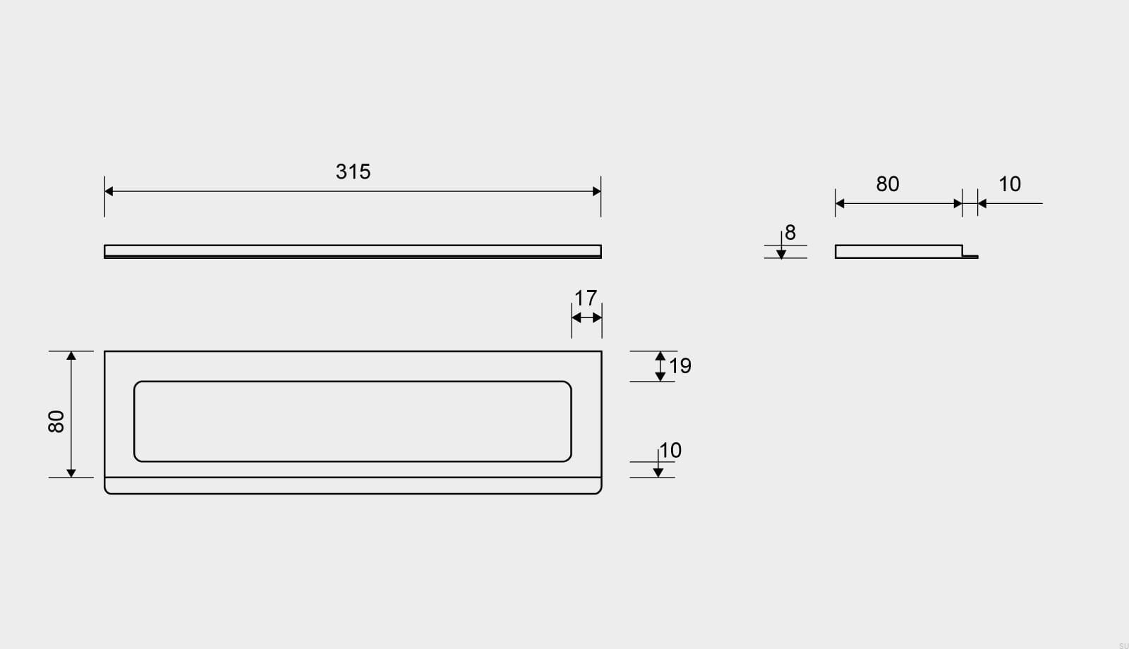 15000308--Ramka-odpływu-ClassicLine-315-8-Stalowa-Szczotkowana-Unidrain-Skandynawskie-Uchwyty_3