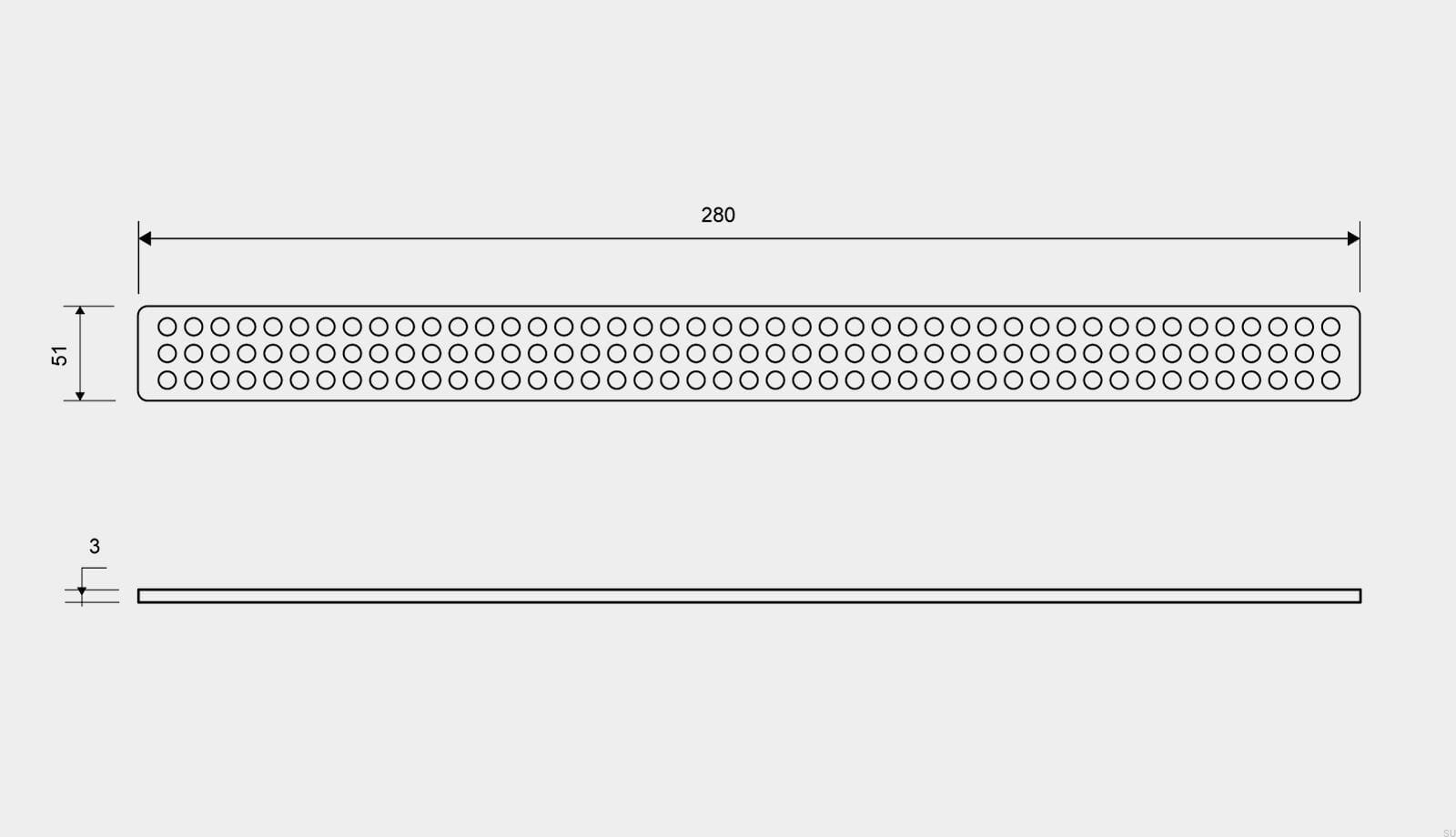 16010300--Ruszt-do-odpływu-ClassicLine-Classic-280-Stalowy-Szczotkowany-Unidrain-Skandynawskie-Uchwyty_2