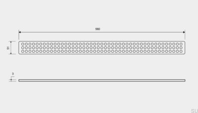 Grate for drain ClassicLine Classic 560 Steel Brushed