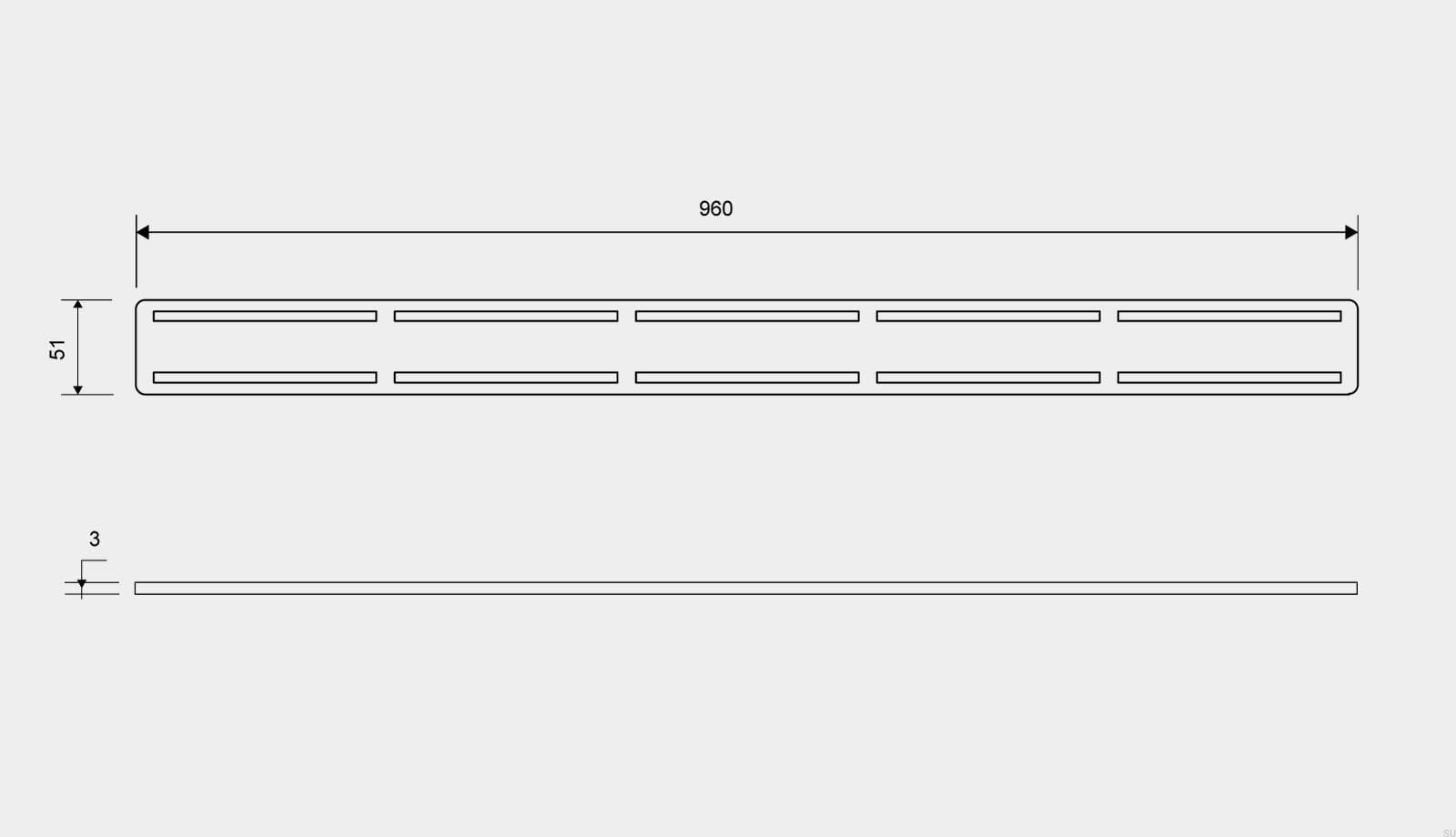 16061000--Ruszt-do-odpływu-ClassicLine-Anniversario-960-Stalowy-Szczotkowany-Unidrain-Skandynawskie-Uchwyty_2