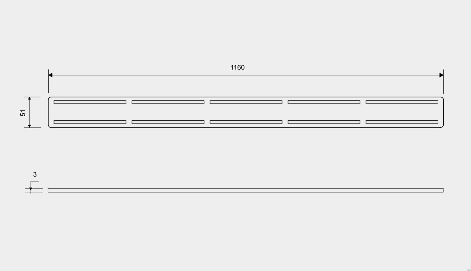 16061200--Ruszt-do-odpływu-ClassicLine-Anniversario-1160-Stalowy-Szczotkowany-Unidrain-Skandynawskie-Uchwyty_2