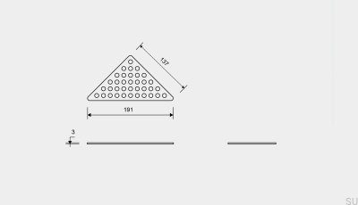 Corner drain grate ClassicLine Column Steel Brushed