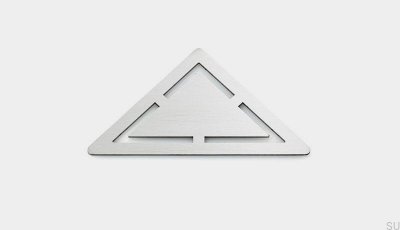 Corner drain grate ClassicLine Anniversario Steel Brushed