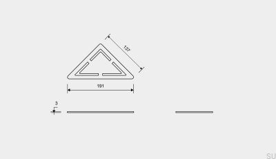 Corner drain grate ClassicLine Anniversario Steel Brushed