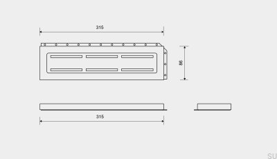 Shower shelf ClassicLine Anniversario Brushed Steel