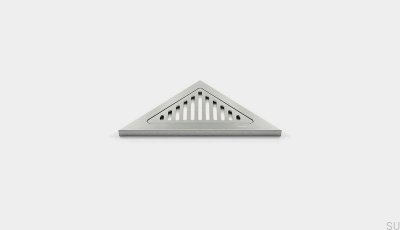 ClassicLine Column Triangular Corner Shower Shelf Brushed Steel