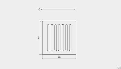 ClassicLine Column 130 grate for square drain