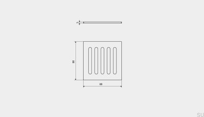 ClassicLine Column 88 grate for square drain