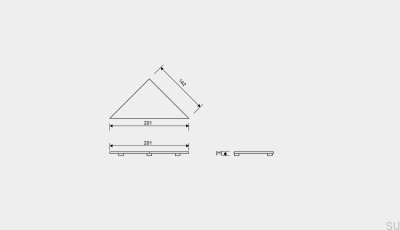 HighLine Steel Brushed Corner Drain Panel