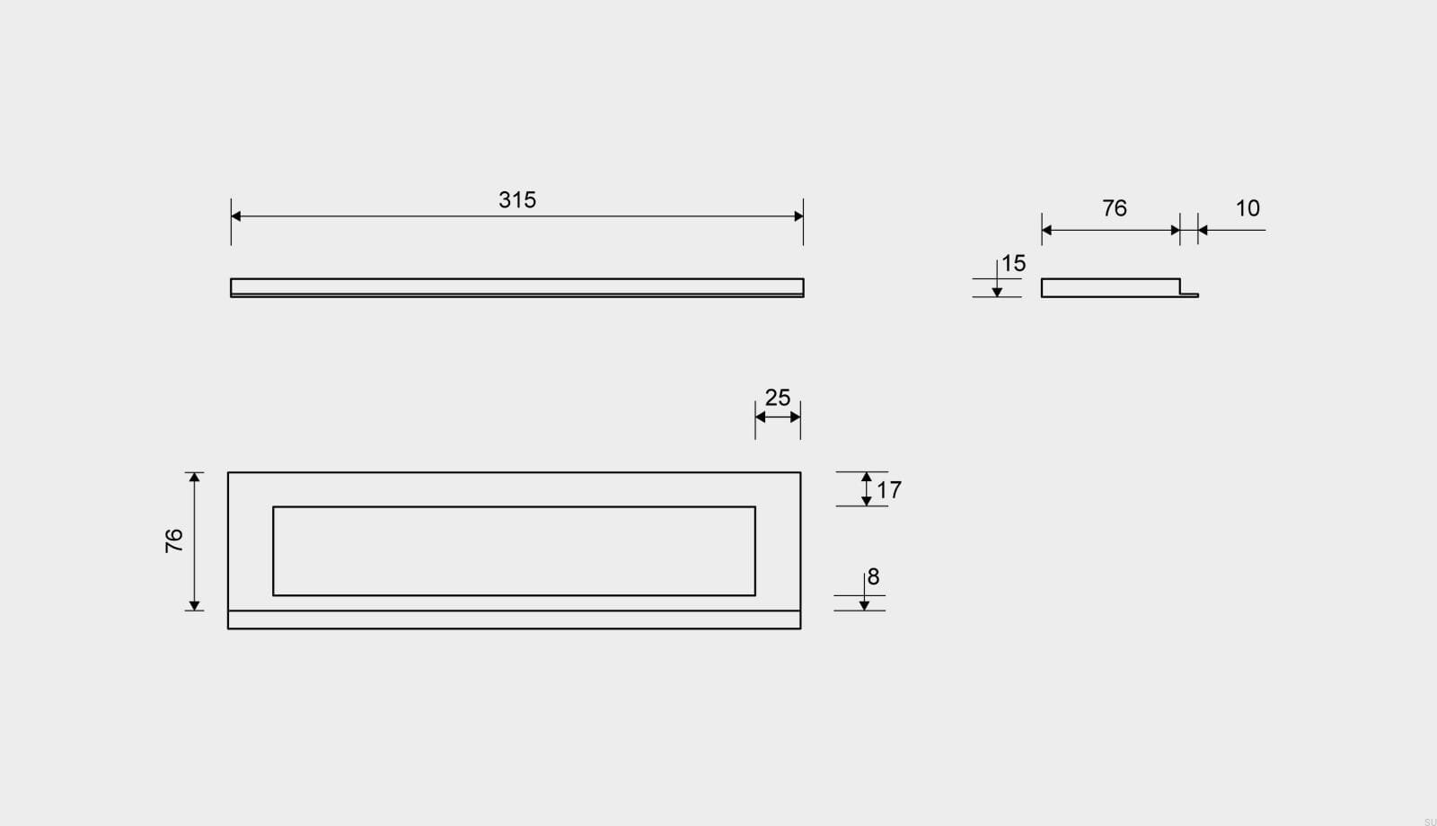 19100315--Ramka-odpływu-HighLine-315-15-Stalowa-Szczotkowana-Unidrain-Skandynawskie-Uchwyty_3
