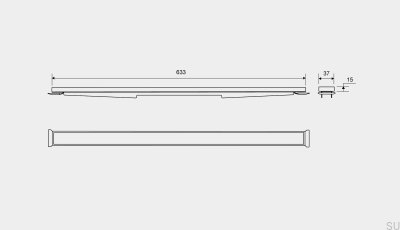Cassette panel for linear drain HighLine 633 15 Brushed Steel