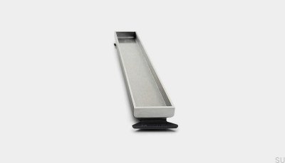 Cassette panel for linear drain HighLine 733 15 Brushed Steel