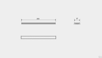 HighLine Custom 253 Brushed Steel Linear Drain Panel