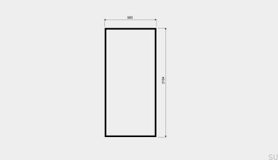 Shower glass with black frame GlassLine 900