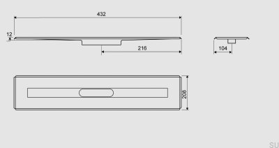 Linear drain 3004 300 Freestanding Steel