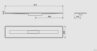 Linear drain 3004 800 Freestanding Steel