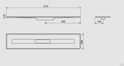 Linear drain 3004 900 Freestanding Steel