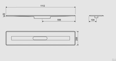 Linear drain 3004 1000 Freestanding Steel