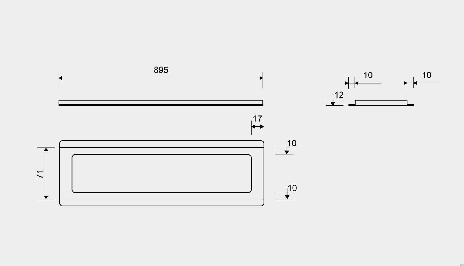 35000912--Ramka-odpływu-wolnostojącego-ClassicLine-900-12-Stalowa-Szczotkowana-Unidrain-Skandynawskie-Uchwyty_3