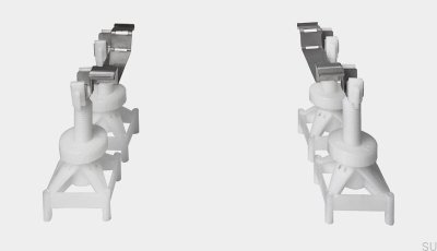 Mounting legs for linear drain in vinyl floors