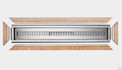 Installation kit for free-standing linear drain in vinyl floors