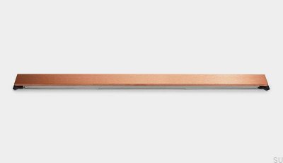 HighLine 733 Steel Copper PVD linear drain panel