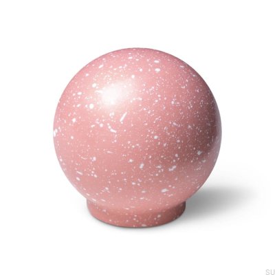 Furniture knob Ren Melange Pink & White 35 Wooden Beech