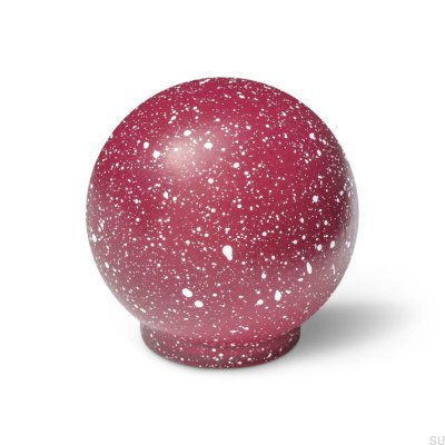 Ren Melange Wine Red & White 35 wooden furniture knob, beech