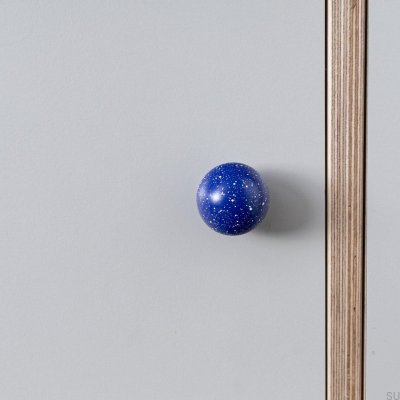 Furniture knob Ren Melange Blue & White 35 Wooden Beech