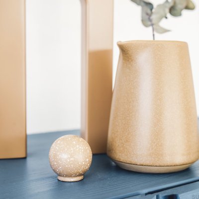 Furniture knob Ren Melange Brown & White 35 Wooden Beech