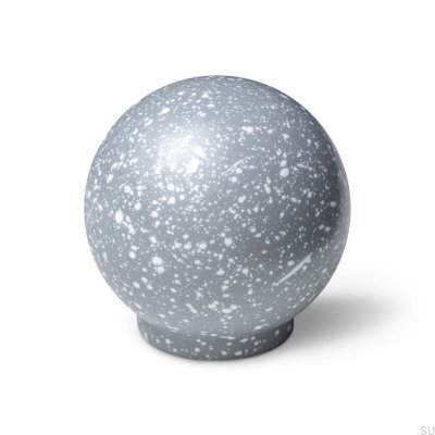 Furniture knob Ren Melange Grey & White 35 Wooden Beech