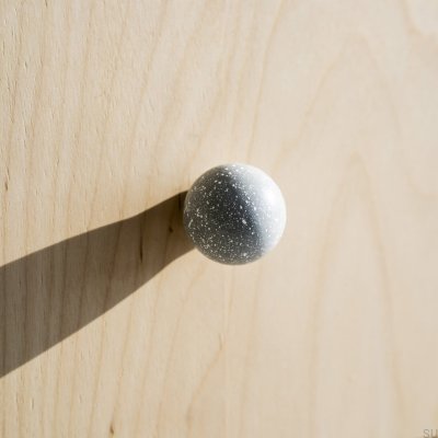Furniture knob Ren Melange Grey & White 35 Wooden Beech