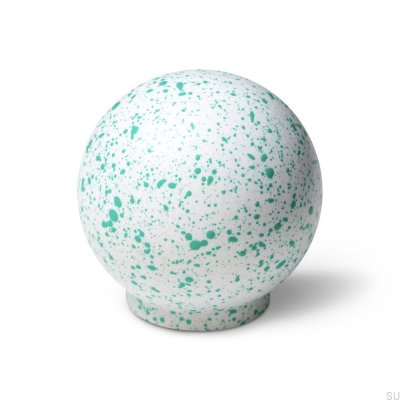 Furniture knob Ren Melange White & Light Green 35 Wooden Beech