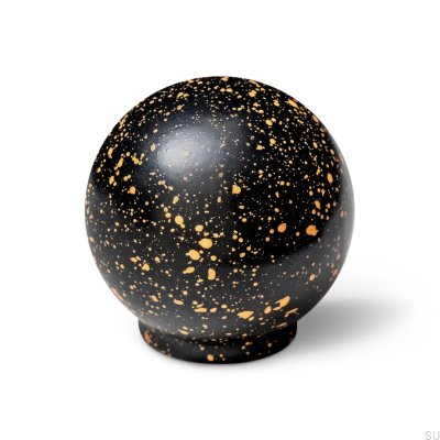 Furniture knob Ren Melange Black & Orange 35 Wooden Beech