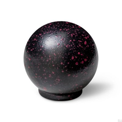 Furniture knob Ren Melange Black & Wine Red 35 Wooden Beech