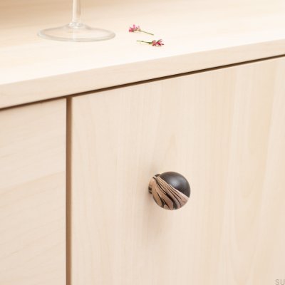 Furniture knob Ren Espresso Solo 35 Wooden Beech